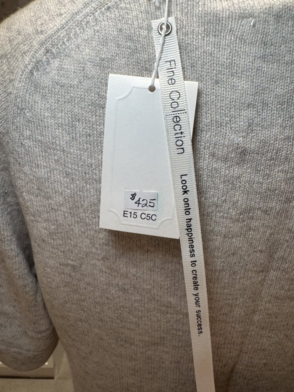 Fine Collection Grey Color Block Tunic Dress M/L - Picture 3 of 5